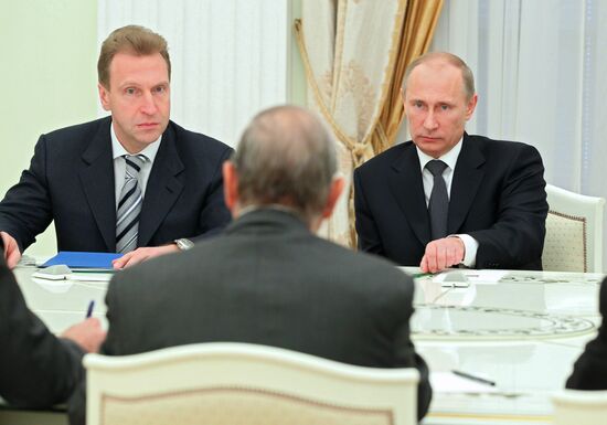 Vladimir Putin holds talks with Jose Angel Gurria at Kremlin