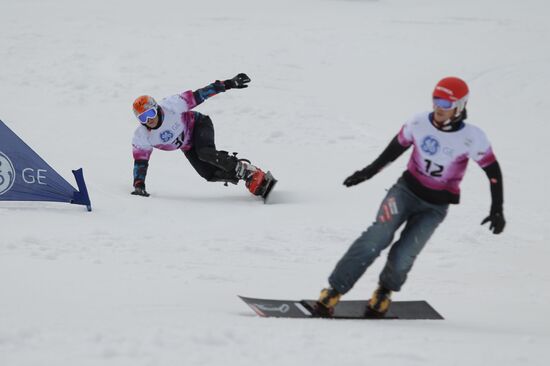 FIS Snowboard World Cup. Parallel Giant Slalom