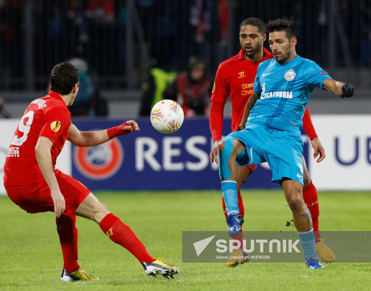 UEFA Europa League. Zenit St. Petersburg vs. Liverpool