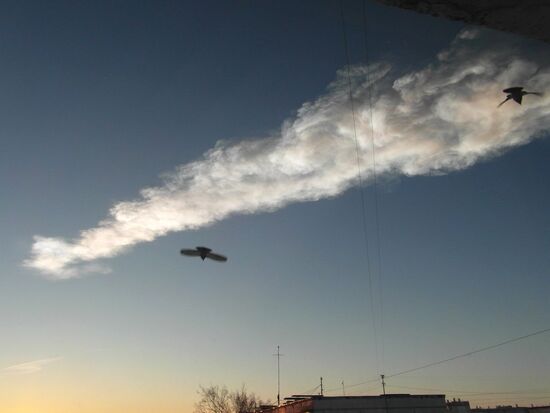 Meteorite falls in Chelyabinsk Region