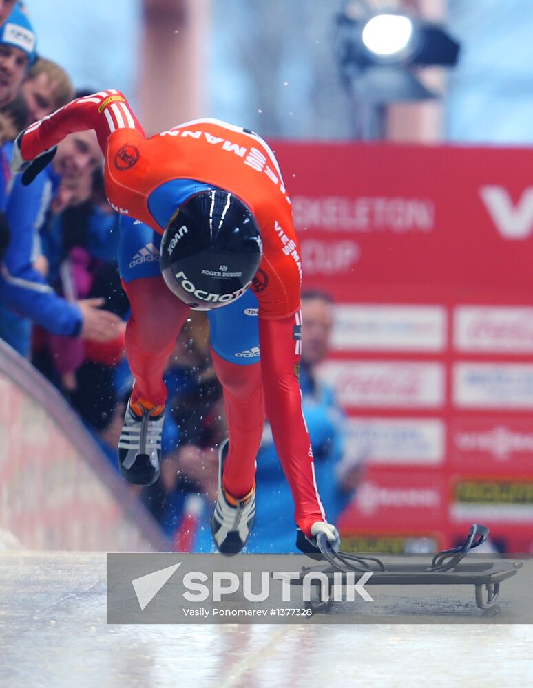 Skeleton. IX World Cup. Test events