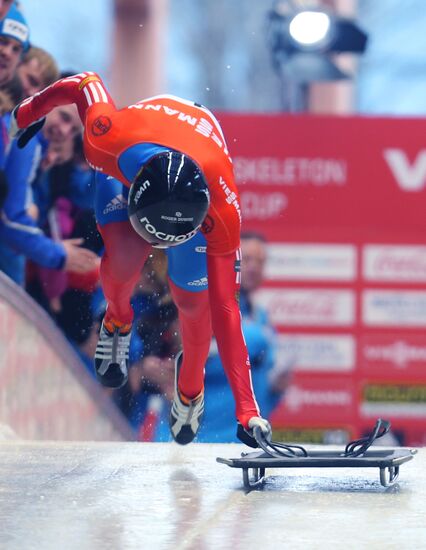 Skeleton. IX World Cup. Test events