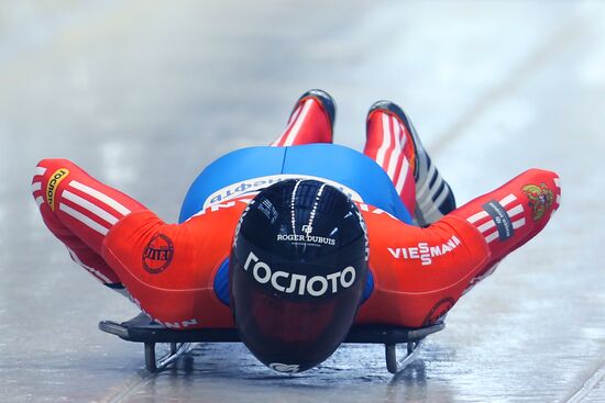 Skeleton. IX World Cup. Test events