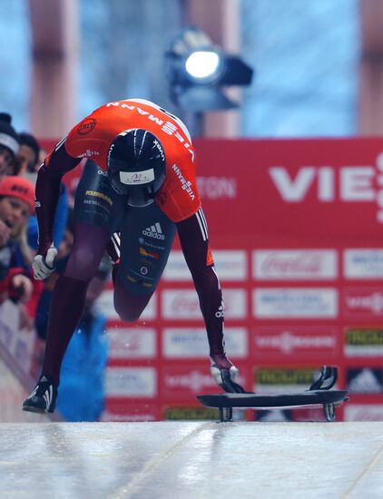 Skeleton. IX World Cup. Test events