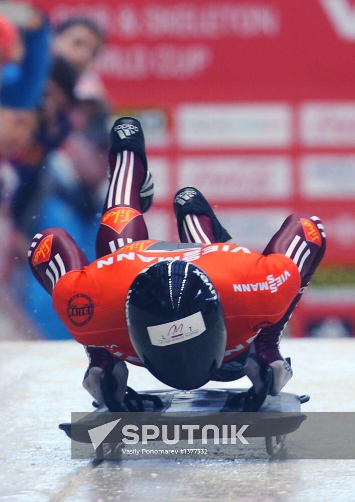 Skeleton. IX World Cup. Test events