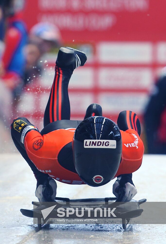 Skeleton. IX World Cup. Test events