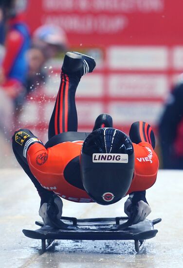 Skeleton. IX World Cup. Test events