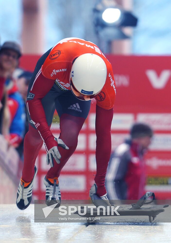 Skeleton. IX World Cup. Test events