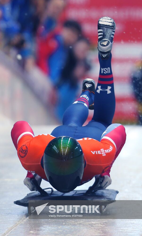 Skeleton. IX World Cup. Test events