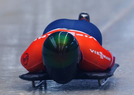 Skeleton. IX World Cup. Test events
