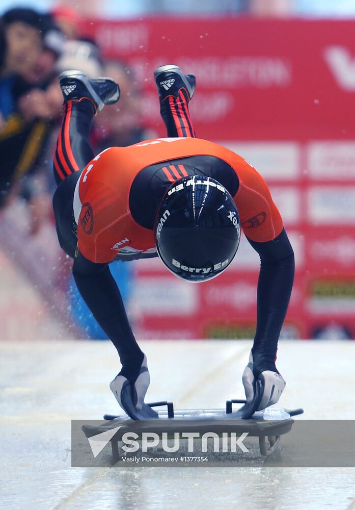Skeleton. IX World Cup. Test events