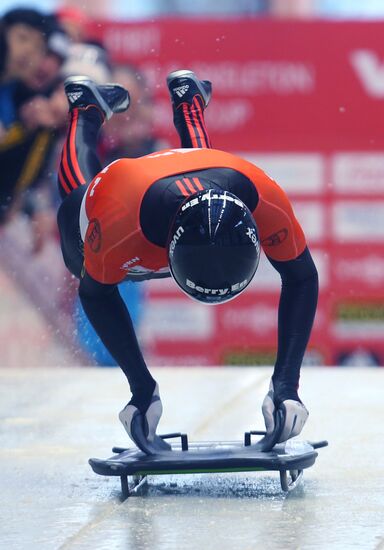 Skeleton. IX World Cup. Test events