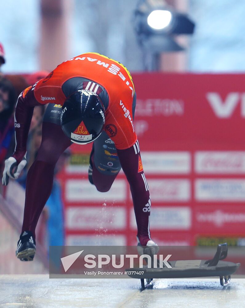 Skeleton. IX World Cup. Test events