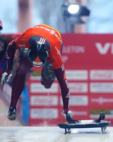 Skeleton. IX World Cup. Test events