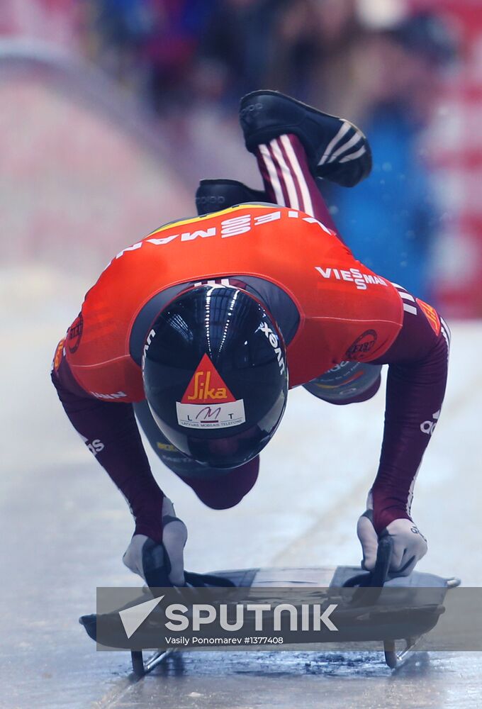 Skeleton. IX World Cup. Test events