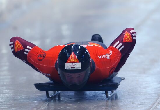 Skeleton. IX World Cup. Test events