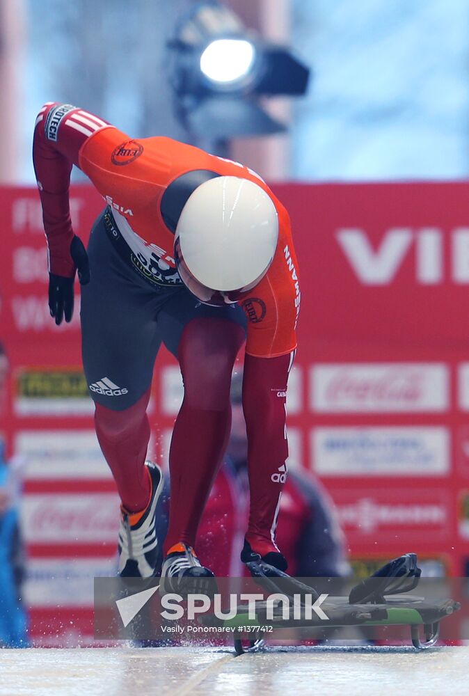 Skeleton. IX World Cup. Test events