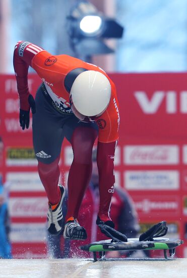 Skeleton. IX World Cup. Test events