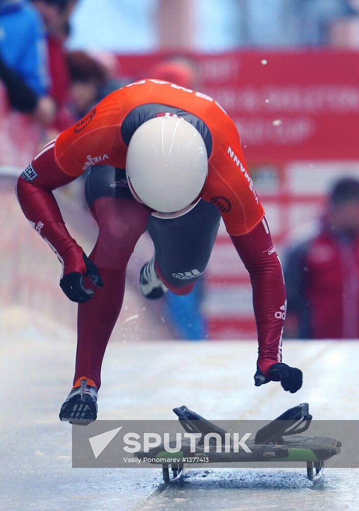 Skeleton. IX World Cup. Test events