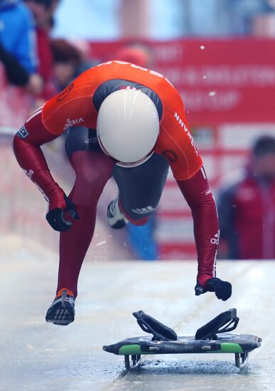 Skeleton. IX World Cup. Test events
