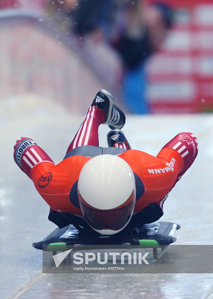 Skeleton. IX World Cup. Test events