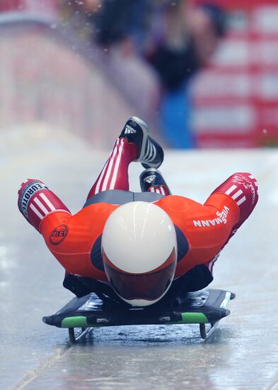 Skeleton. IX World Cup. Test events