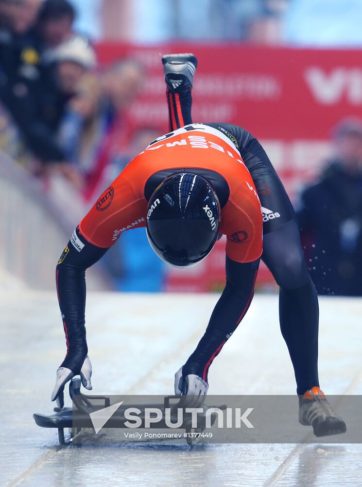 Skeleton. IX World Cup. Test events