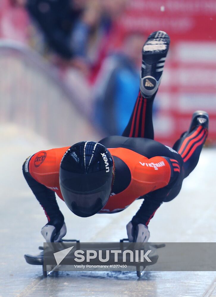 Skeleton. IX World Cup. Test events