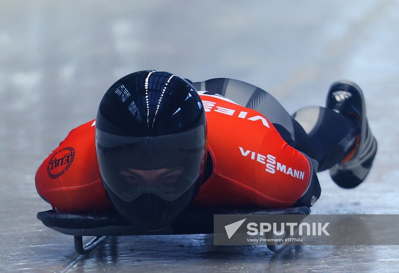 Skeleton. IX World Cup. Test events
