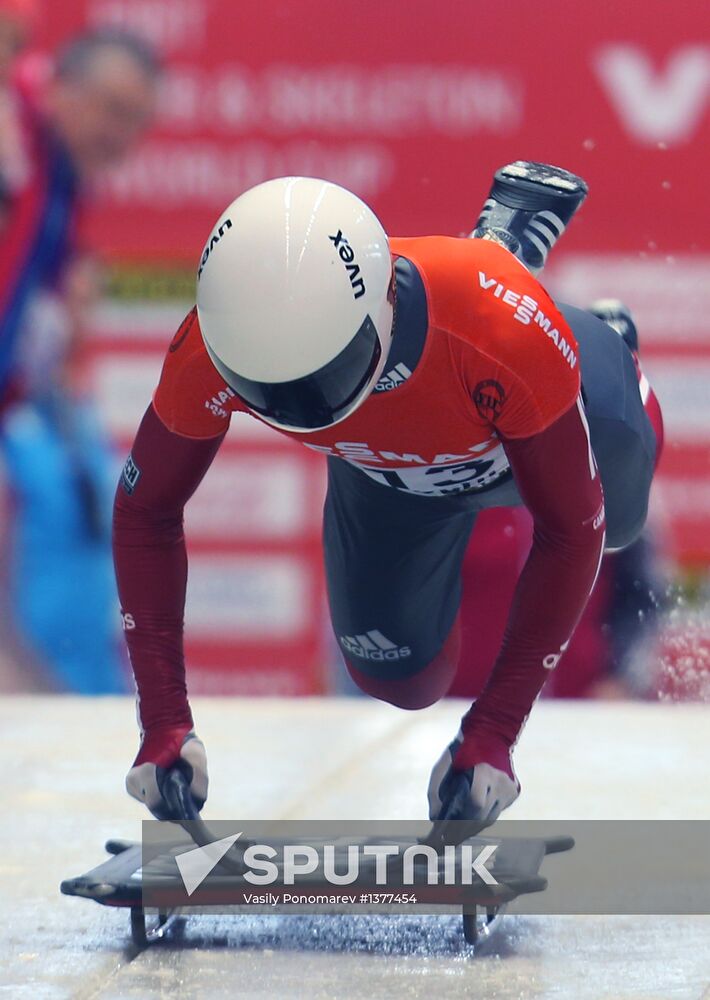 Skeleton. IX World Cup. Test events