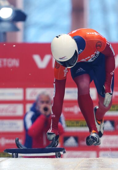 Skeleton. IX World Cup. Test events