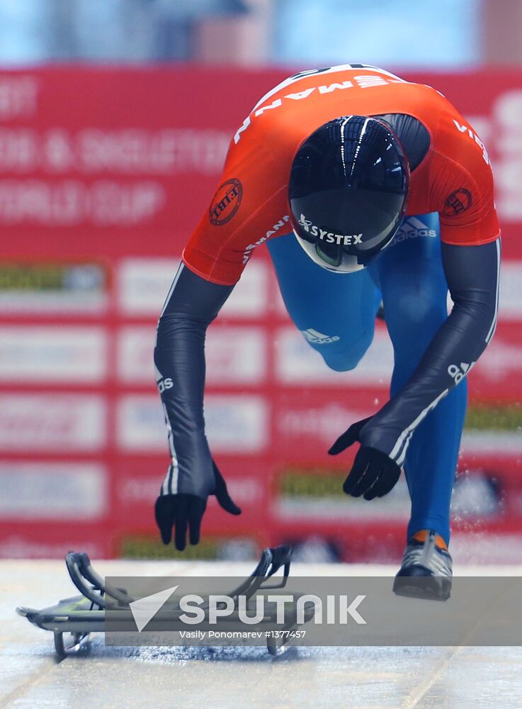 Skeleton. IX World Cup. Test events