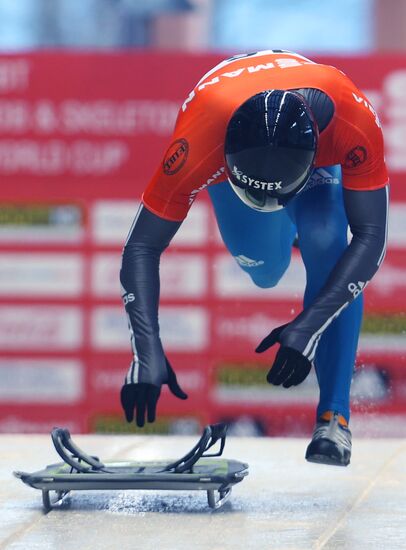 Skeleton. IX World Cup. Test events
