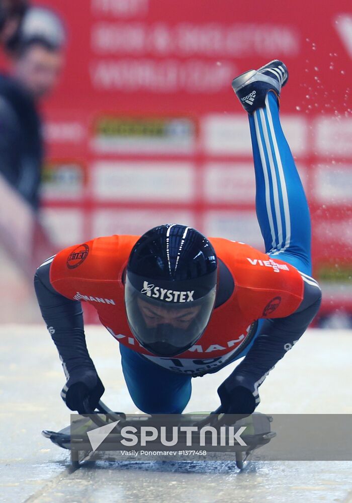 Skeleton. IX World Cup. Test events