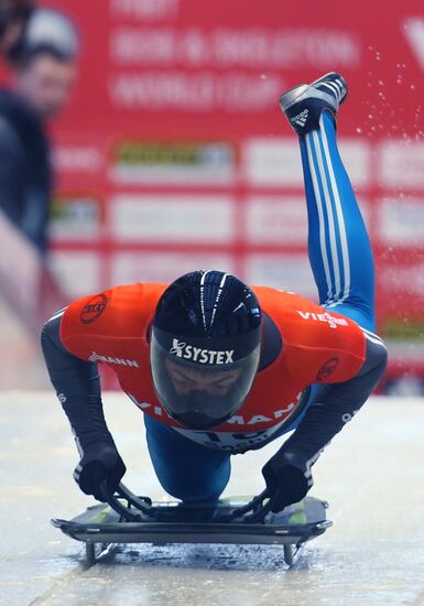 Skeleton. IX World Cup. Test events
