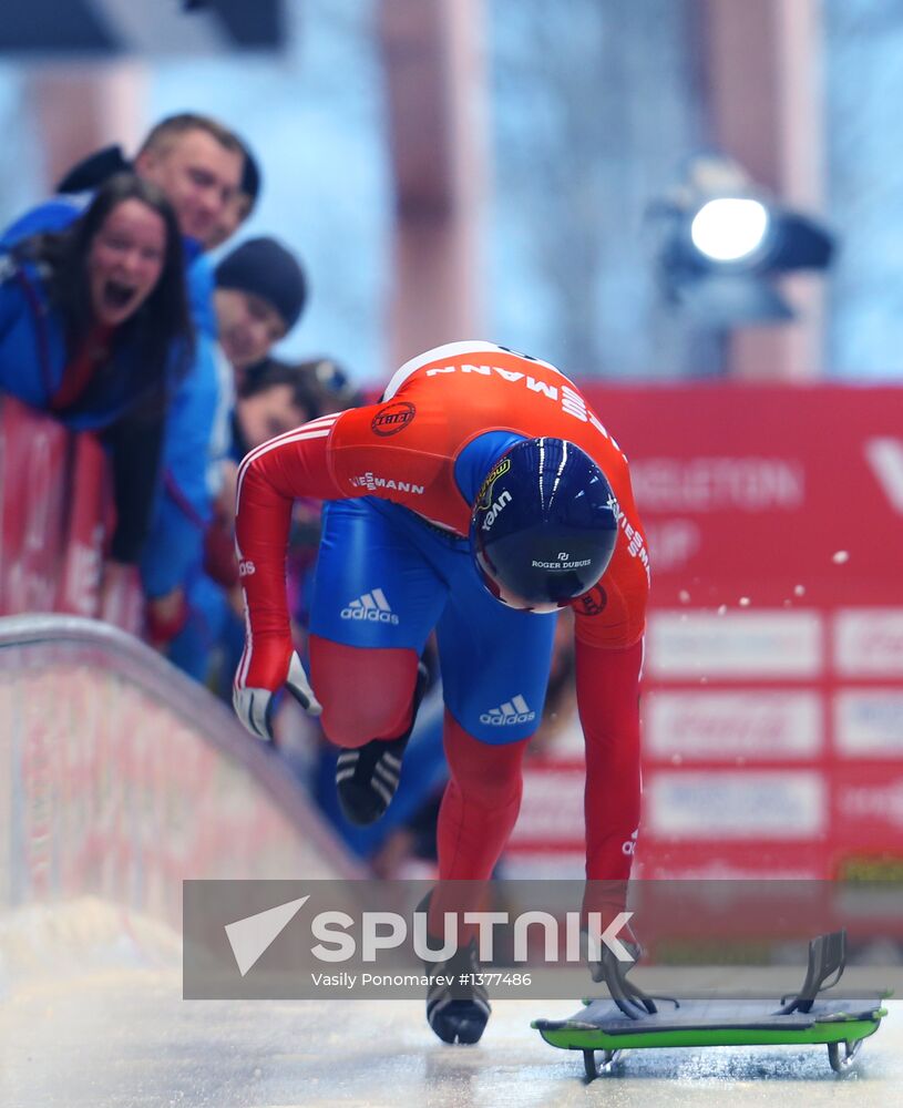 Skeleton. IX World Cup. Test events