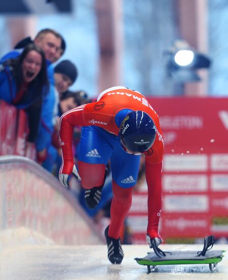 Skeleton. IX World Cup. Test events