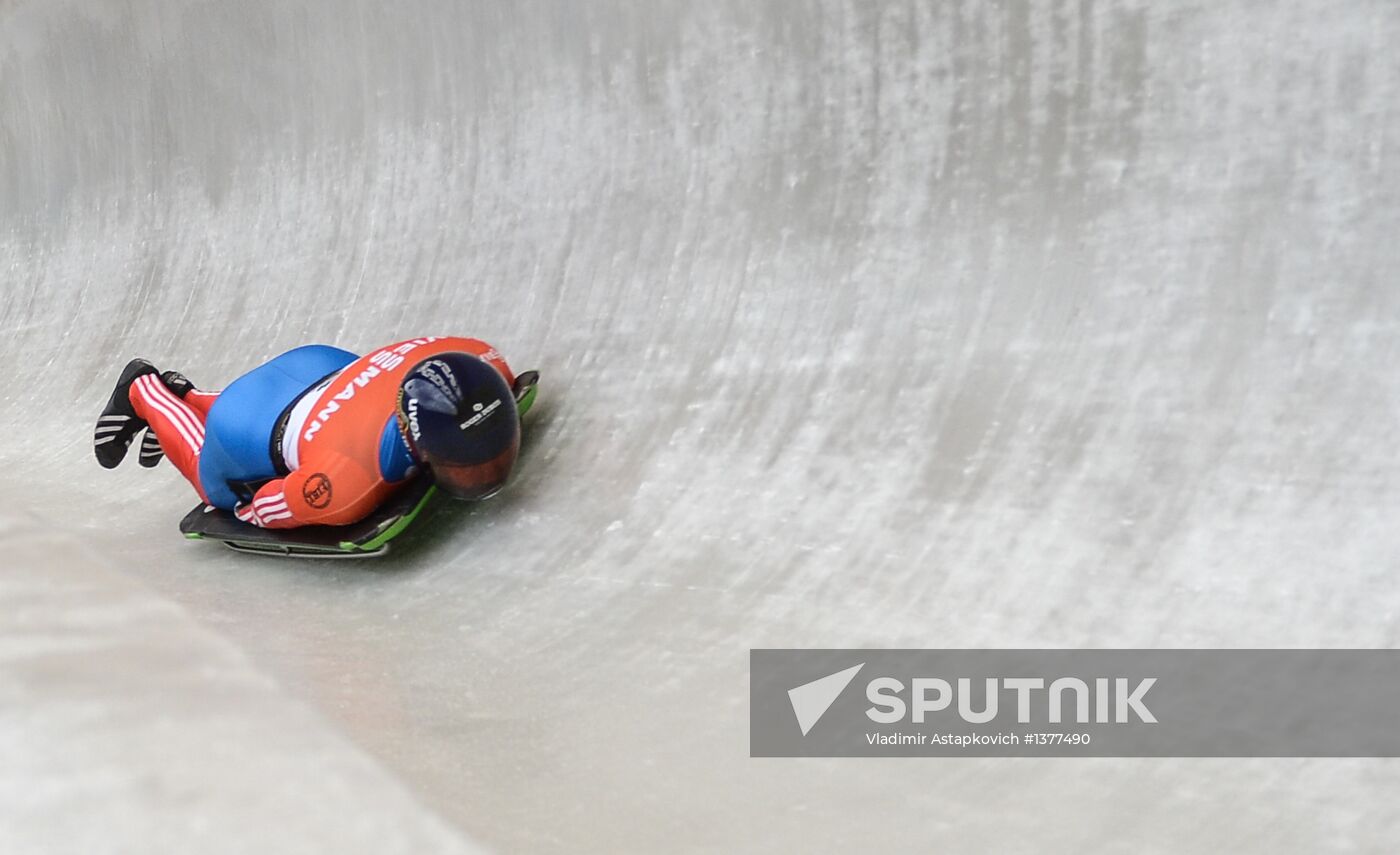 Skeleton. IX World Cup. Test events