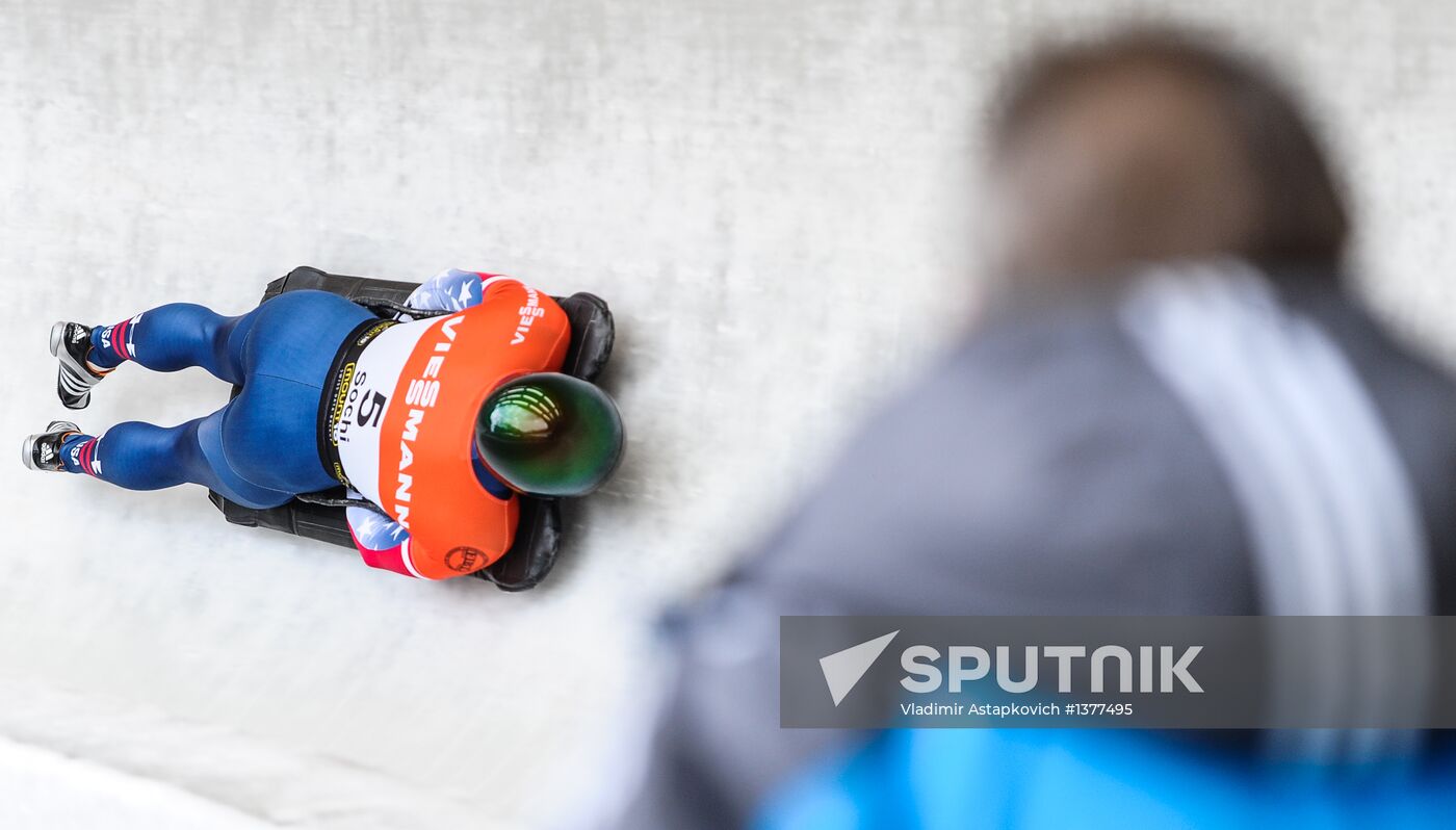 Skeleton. IX World Cup. Test events