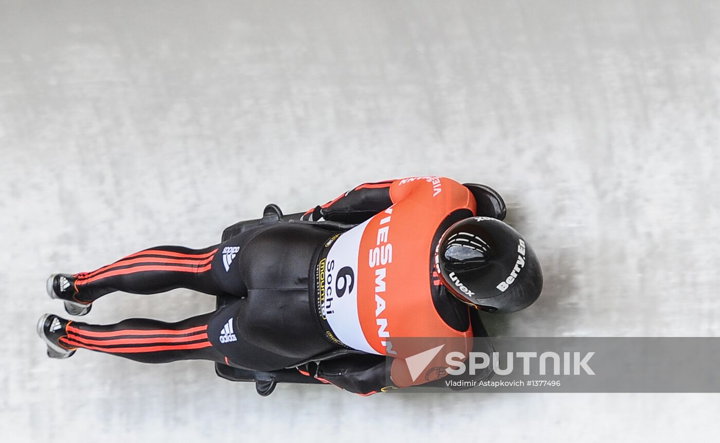 Skeleton. IX World Cup. Test events