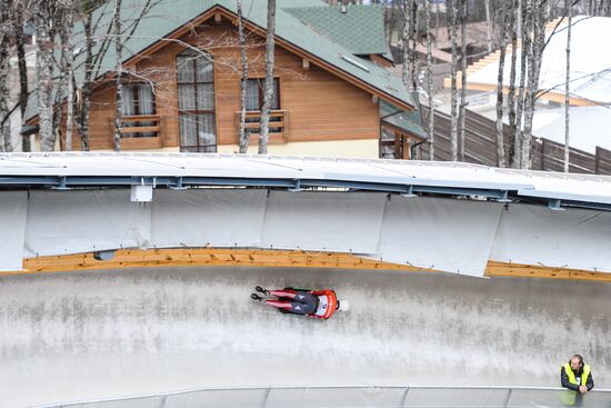 Skeleton. IX World Cup. Test events