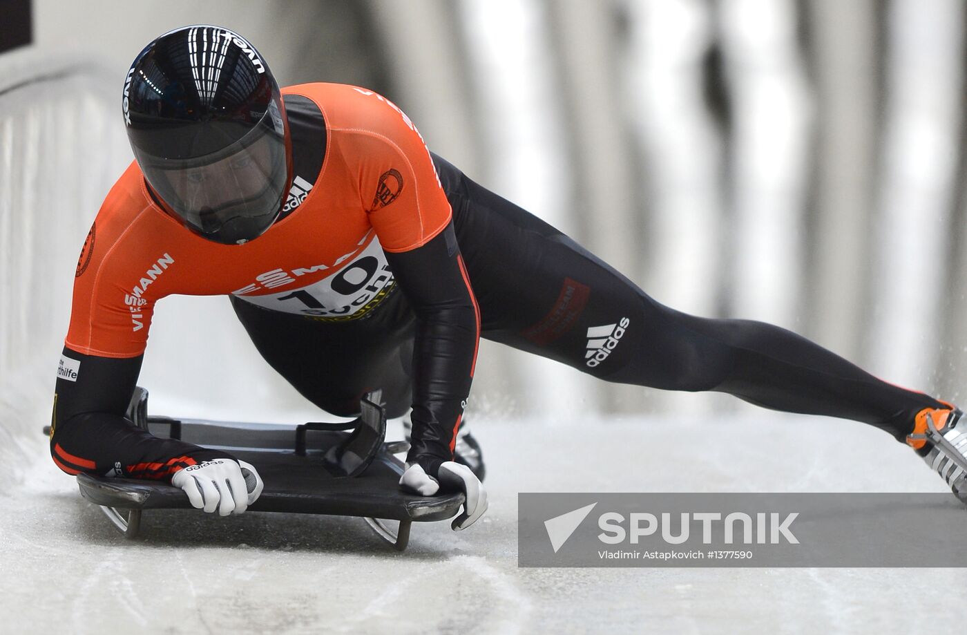 Skeleton. IX World Cup. Test events