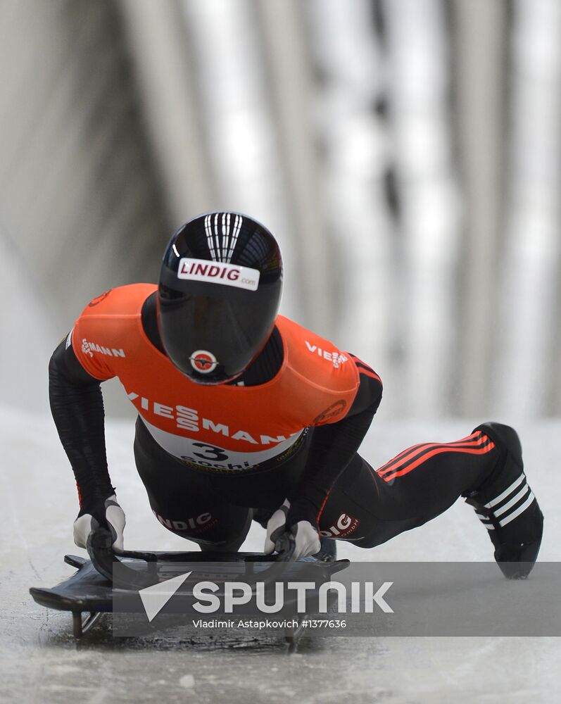 Skeleton. IX World Cup. Test events