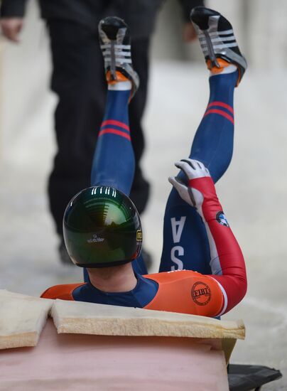 Skeleton. IX World Cup. Test events