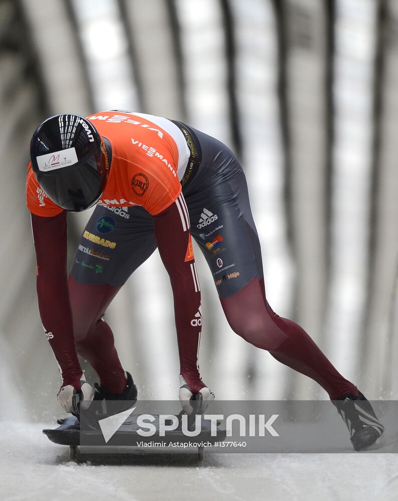 Skeleton. IX World Cup. Test events