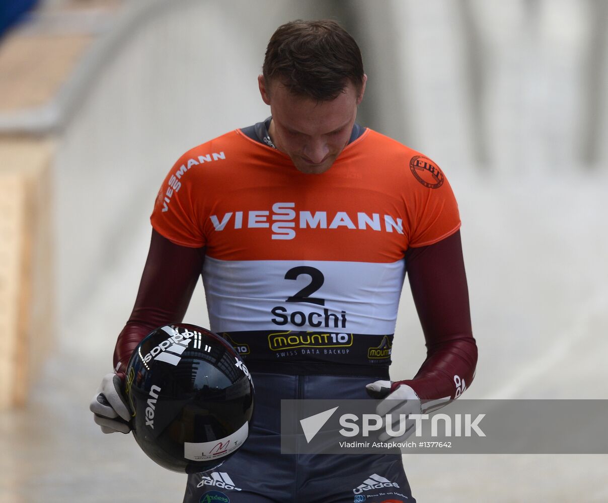 Skeleton. IX World Cup. Test events