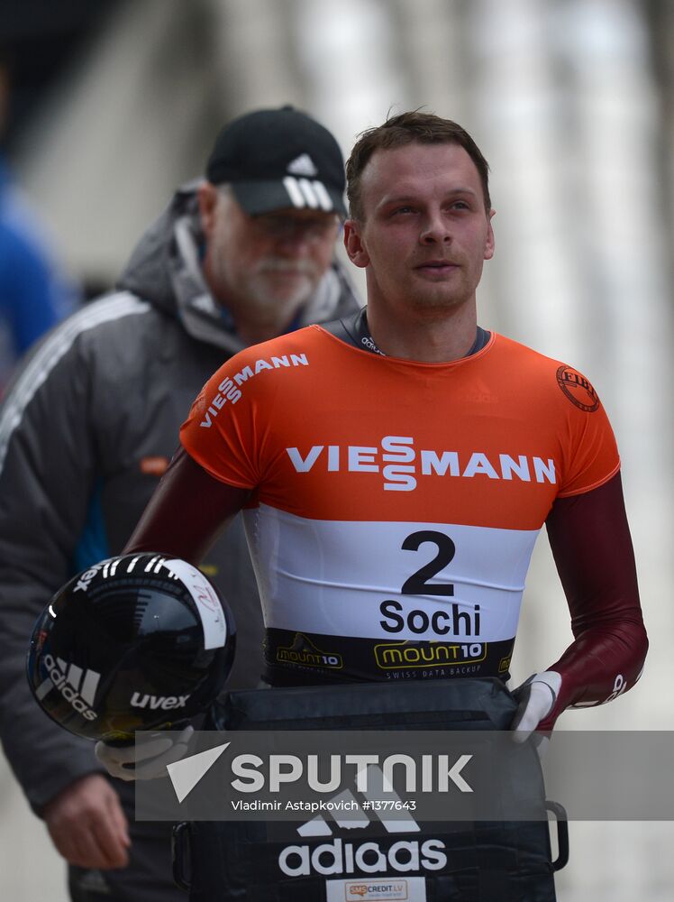 Skeleton. IX World Cup. Test events