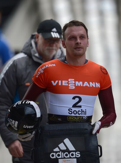 Skeleton. IX World Cup. Test events
