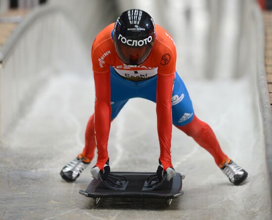 Skeleton. IX World Cup. Test events