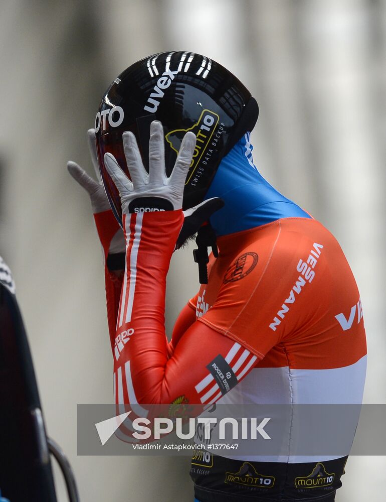 Skeleton. IX World Cup. Test events